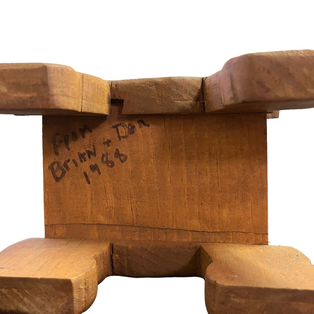 Puppy Dog Wood Napkin Mail Holder Handmade Primitive Folk Art Country Farmhouse - Picture 5 of 9